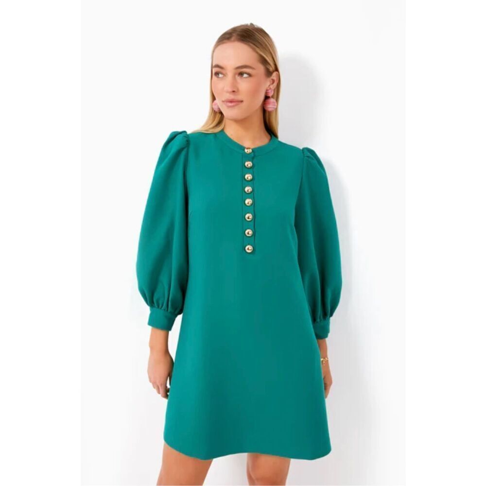 Pomander Place Samantha Mini Dress in Verdant Green Size S - Picture 3 of 12